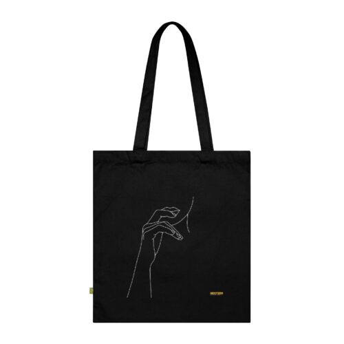 Minimalist Organic Cotton Tote Bag - Elegant Line Art Design