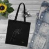 Minimalist Organic Cotton Tote Bag - Elegant Line Art Design