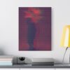 Stretched Canvas Art Print, Abstract Flower Wall Decor, Home Office Artwork, Modern Decor, Unique Gift Idea