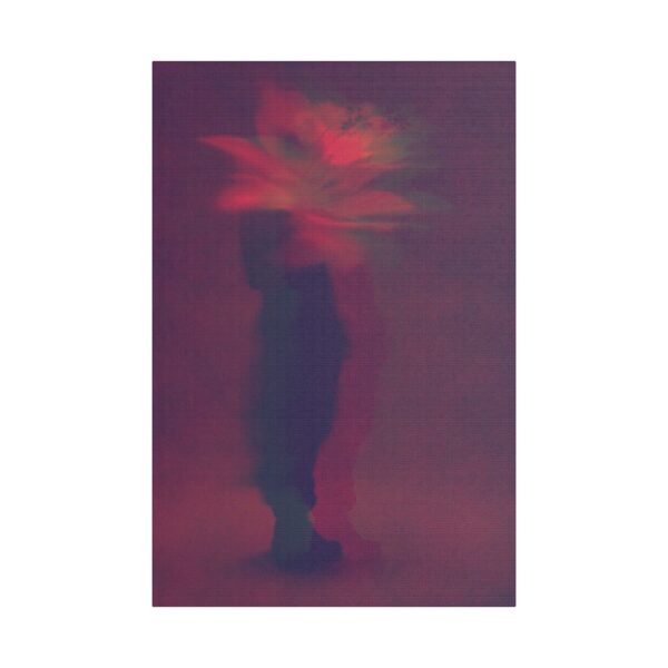 Stretched Canvas Art Print, Abstract Flower Wall Decor, Home Office Artwork, Modern Decor, Unique Gift Idea