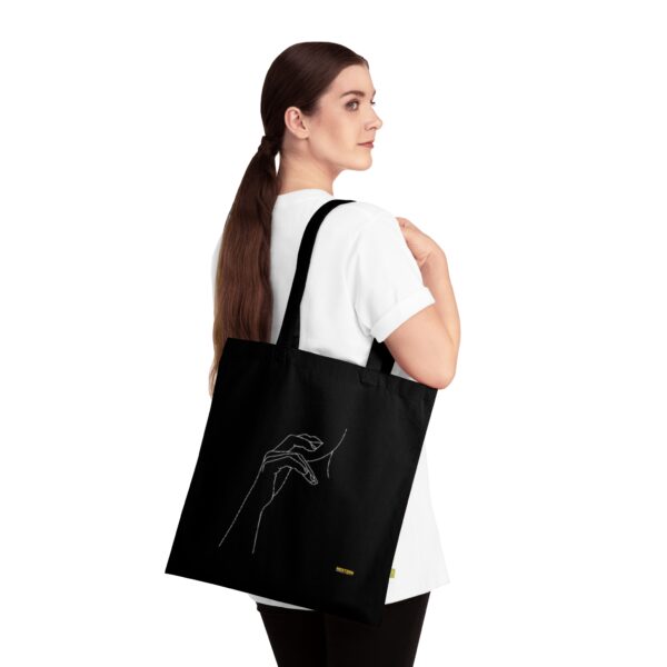 Minimalist Organic Cotton Tote Bag - Elegant Line Art Design