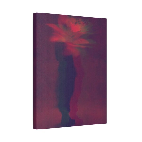 Stretched Canvas Art Print, Abstract Flower Wall Decor, Home Office Artwork, Modern Decor, Unique Gift Idea