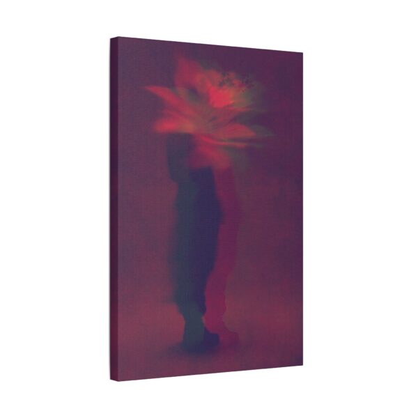 Stretched Canvas Art Print, Abstract Flower Wall Decor, Home Office Artwork, Modern Decor, Unique Gift Idea