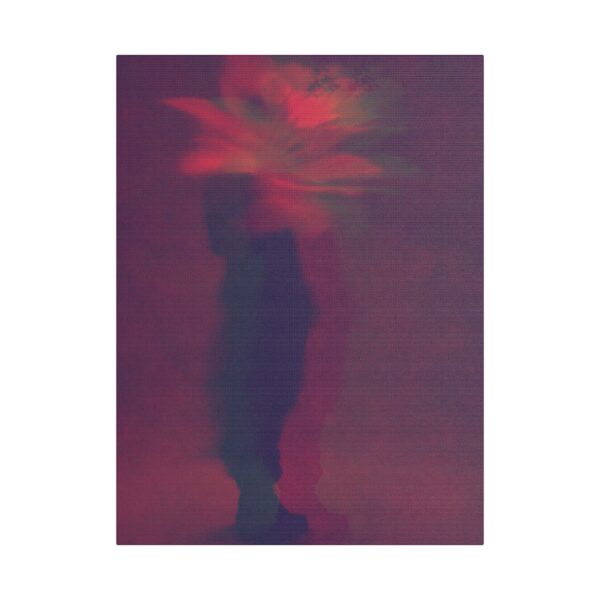 Stretched Canvas Art Print, Abstract Flower Wall Decor, Home Office Artwork, Modern Decor, Unique Gift Idea