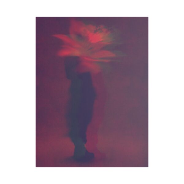 Stretched Canvas Art Print, Abstract Flower Wall Decor, Home Office Artwork, Modern Decor, Unique Gift Idea