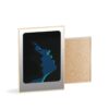 Framed Blue Silhouette Art Poster — Modern Double Profile Wall Print