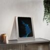 Framed Blue Silhouette Art Poster — Modern Double Profile Wall Print