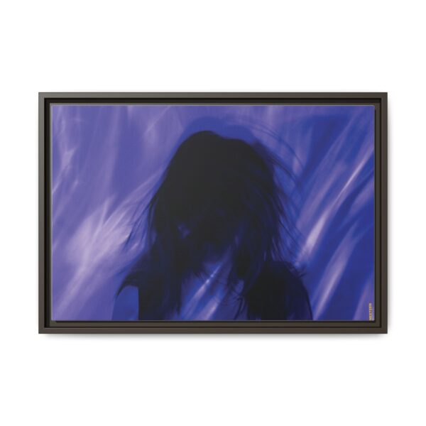 Abstract Blue Silhouette Matte Canvas (Framed)