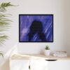 Abstract Blue Silhouette Matte Canvas (Framed)