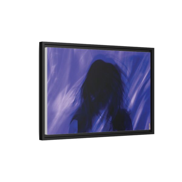 Abstract Blue Silhouette Matte Canvas (Framed)