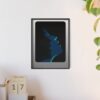 Framed Blue Silhouette Art Poster — Modern Double Profile Wall Print