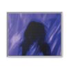 Abstract Blue Silhouette Matte Canvas (Framed)