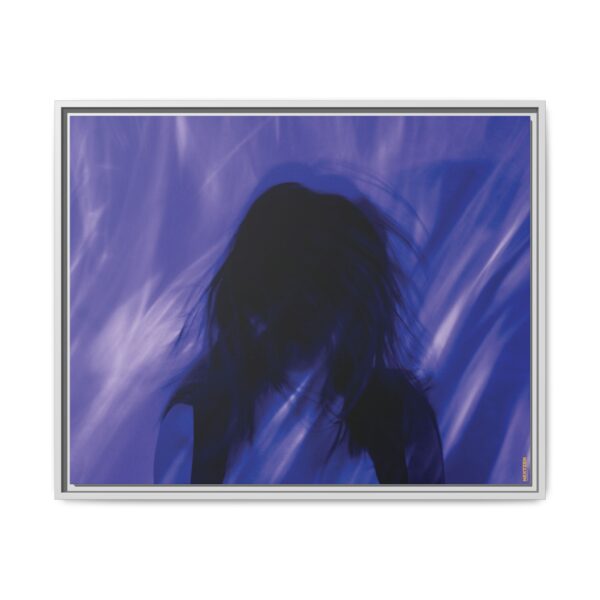Abstract Blue Silhouette Matte Canvas (Framed)
