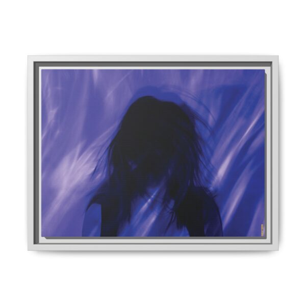 Abstract Blue Silhouette Matte Canvas (Framed)