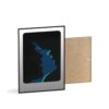 Framed Blue Silhouette Art Poster — Modern Double Profile Wall Print