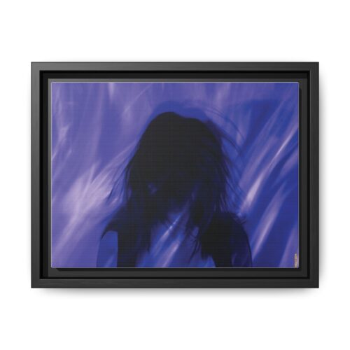 Abstract Blue Silhouette Matte Canvas (Framed)