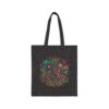Maximalist Boho Collage Tote, bold floral stripes, pattern party cotton canvas