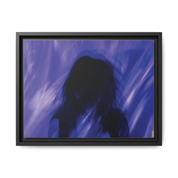 Abstract Blue Silhouette Matte Canvas (Framed)