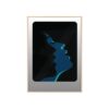 Framed Blue Silhouette Art Poster — Modern Double Profile Wall Print