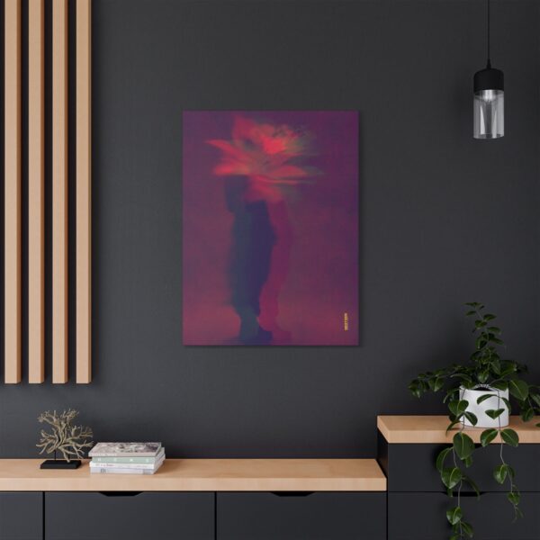 15610564529564152200_2048-1.jpeg Stretched Canvas Art Print, Abstract Flower Wall Decor, Home Office Artwork, Modern Decor, Unique Gift Idea