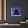 Abstract Blue Silhouette Matte Canvas (Framed)