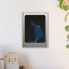 Framed Blue Silhouette Art Poster — Modern Double Profile Wall Print