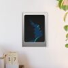 Framed Blue Silhouette Art Poster — Modern Double Profile Wall Print
