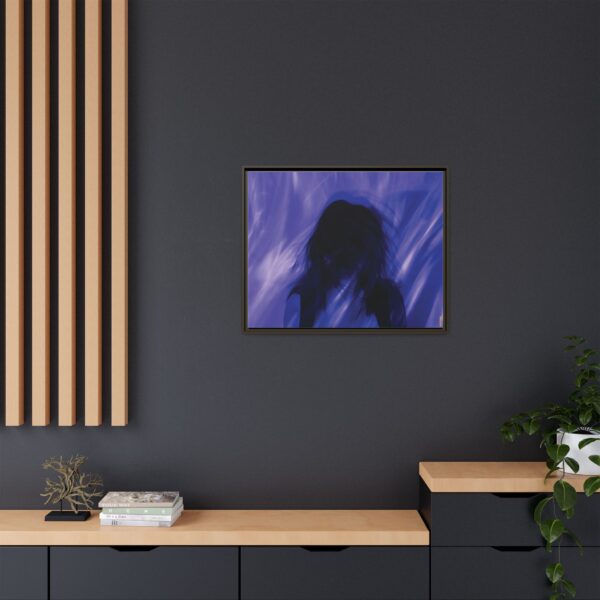 Abstract Blue Silhouette Matte Canvas (Framed)