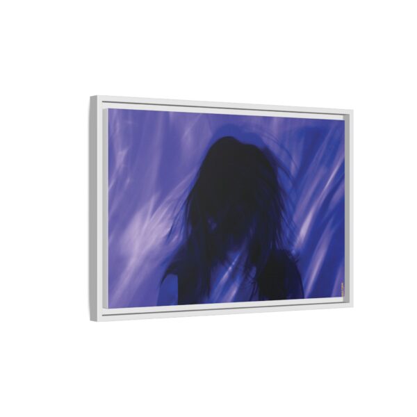 Abstract Blue Silhouette Matte Canvas (Framed)