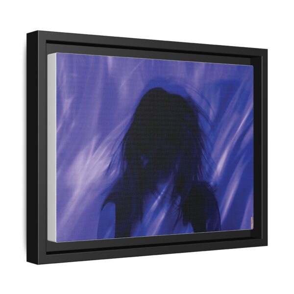 Abstract Blue Silhouette Matte Canvas (Framed)