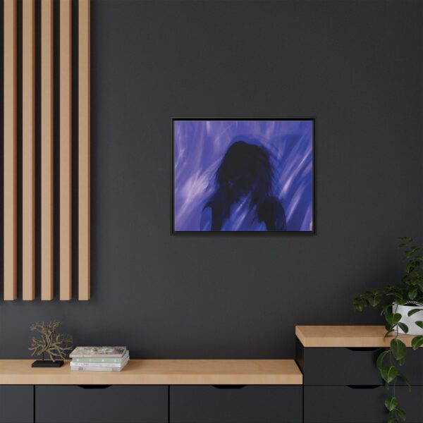 Abstract Blue Silhouette Matte Canvas (Framed)