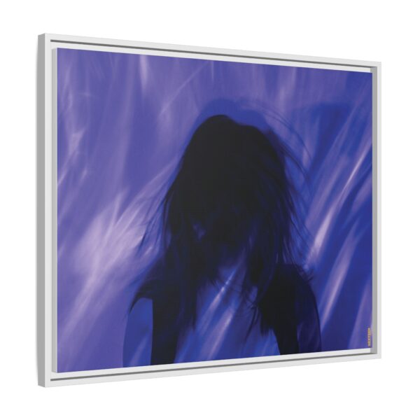 Abstract Blue Silhouette Matte Canvas (Framed)