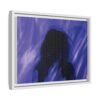 Abstract Blue Silhouette Matte Canvas (Framed)