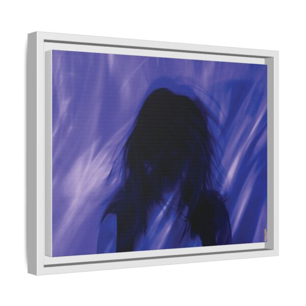 Abstract Blue Silhouette Matte Canvas (Framed)