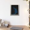 Framed Blue Silhouette Art Poster — Modern Double Profile Wall Print
