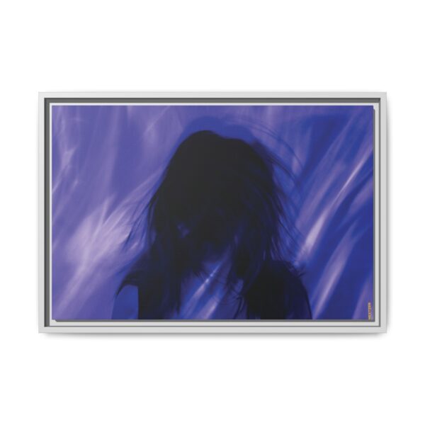 Abstract Blue Silhouette Matte Canvas (Framed)