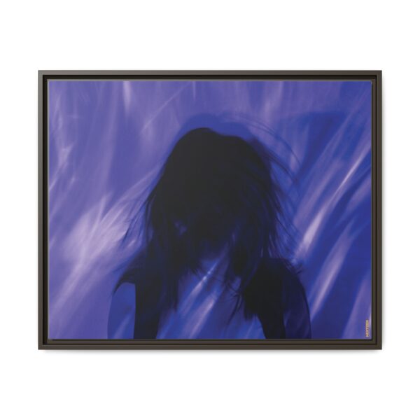 Abstract Blue Silhouette Matte Canvas (Framed)