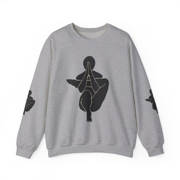 18395251718213233608_2048-1.jpeg Abstract Yoga Art Sweatshirt — Meditation Silhouette with Color Block Back Art