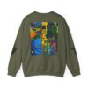 2181240935566235643_2048-1.jpeg Abstract Yoga Art Sweatshirt — Meditation Silhouette with Color Block Back Art