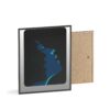 Framed Blue Silhouette Art Poster — Modern Double Profile Wall Print