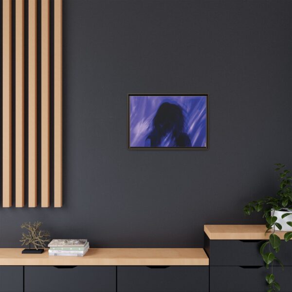 Abstract Blue Silhouette Matte Canvas (Framed)