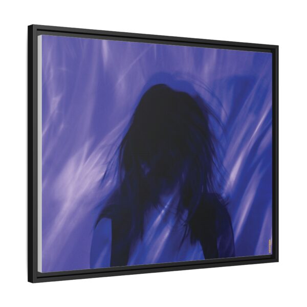 Abstract Blue Silhouette Matte Canvas (Framed)
