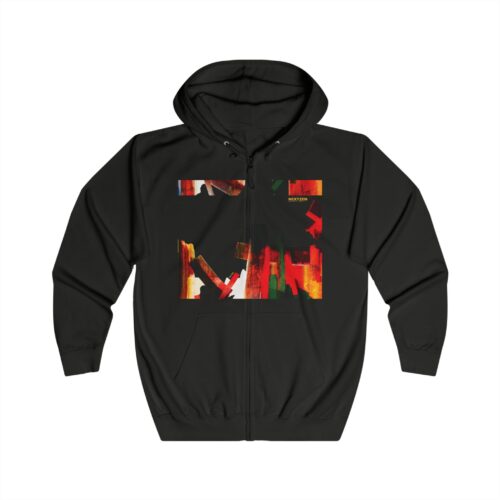 Abstract Street Art Hoodie — Colorful Modern Graffiti Zip-Up