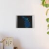 Framed Blue Silhouette Art Poster — Modern Double Profile Wall Print