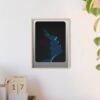 Framed Blue Silhouette Art Poster — Modern Double Profile Wall Print
