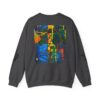 5596697710763419012_2048-1.jpeg Abstract Yoga Art Sweatshirt — Meditation Silhouette with Color Block Back Art