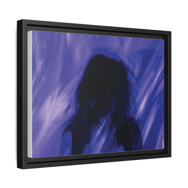 Abstract Blue Silhouette Matte Canvas (Framed)