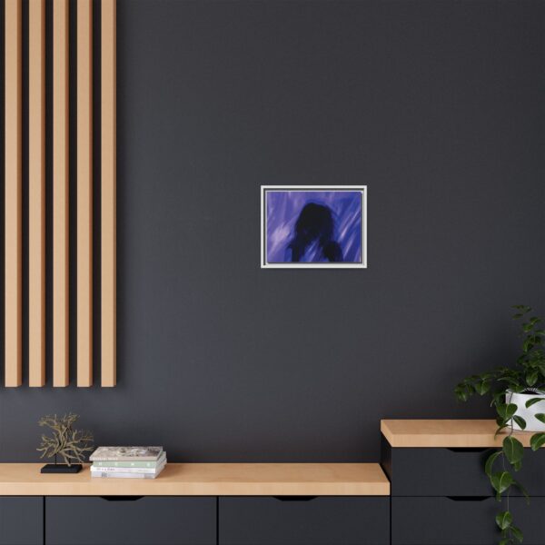 Abstract Blue Silhouette Matte Canvas (Framed)