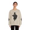 Abstract Yoga Art Sweatshirt — Meditation Silhouette with Color Block Back Art