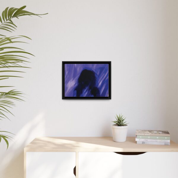 Abstract Blue Silhouette Matte Canvas (Framed)